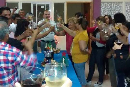 Nour encabezó un brindis con empleados municipales en San Pedro de Guasayán