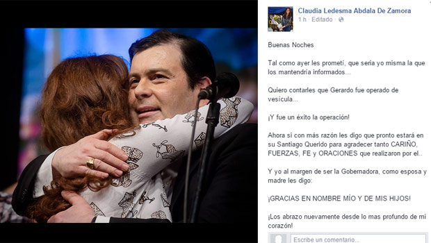 El senador Zamora fue operado con éxito en Buenos Aires