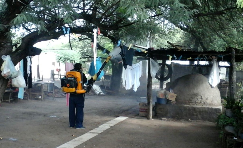 Intenso trabajo de fumigación y descacharreo en los barrios de Clodomira