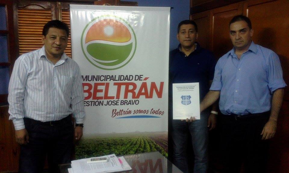 Firman un convenio para abrir una escuela de básquet para niños en Beltrán