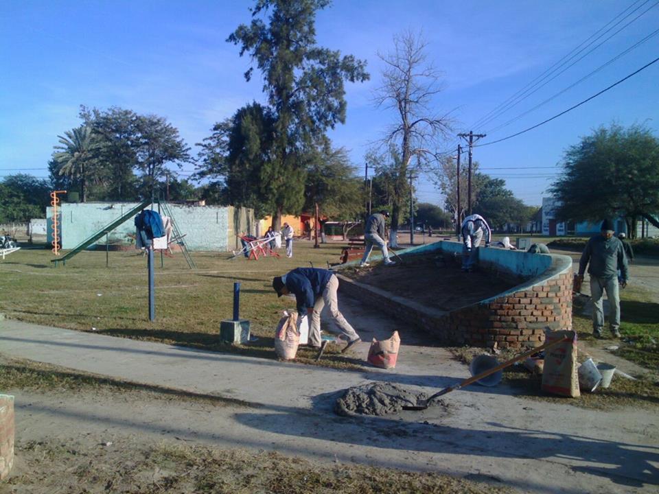 La comuna de Beltrán trabaja en mejoras de espacios verdes