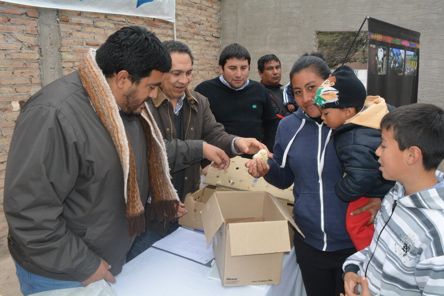 Entregan pollitos y semillas a medio centenar de familias bandeñas