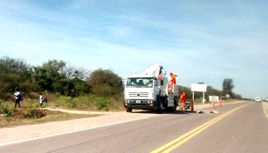 Realizan trabajos para prevenir siniestros en la nueva ruta 8