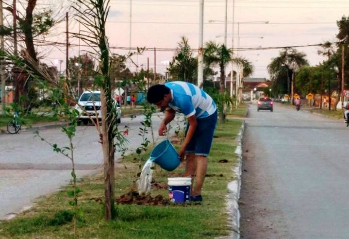 Con una campaña de arbolado, Bandera busca combatir el cambio climático