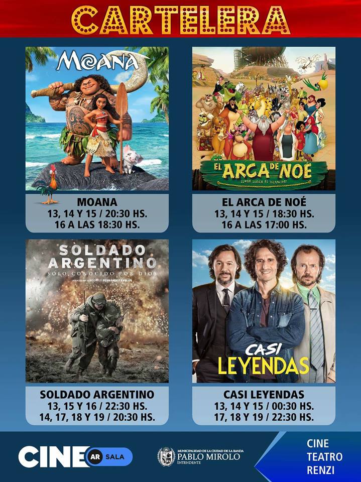 El Cine Teatro Renzi estrena cuatro filmes en Semana Santa El Cine Teatro Renzi estrena cuatro filmes en Semana Santa