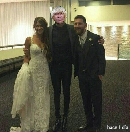 Es viral: La foto de El Guarachero en el casamiento de Messi