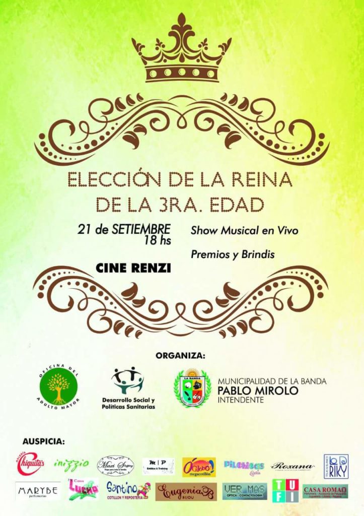 Este jueves se realizará la elección de la reina de la tercera edad