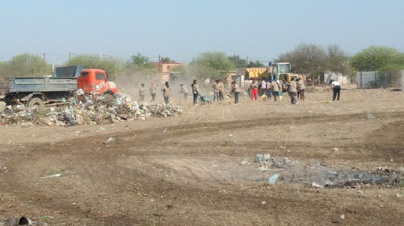 Amplio operativo de limpieza en el barrio Lourdes