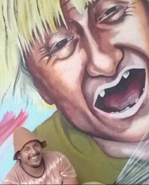 Colombia: Un artista santiagueño inmortalizó a “Coo” en un mural Colombia: Un artista santiagueño inmortalizó a “Coo” en un mural