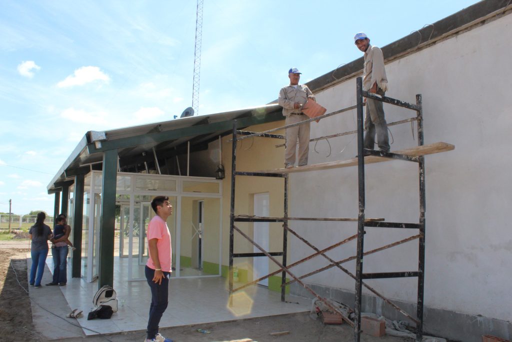 Avanza a pasos agigantados la obra del polideportivo de Estación Simbolar
