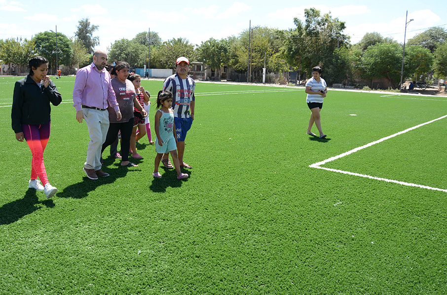 La obra del complejo deportivo del barrio Sarmiento avanza en tiempo y forma La obra del complejo deportivo del barrio Sarmiento avanza en tiempo y forma