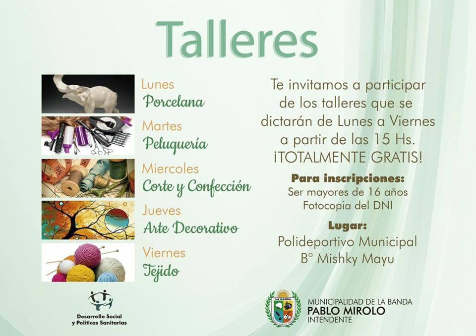 Dictan capacitaciones gratuitas en oficios en el Polideportivo del barrio Mishqui Mayu