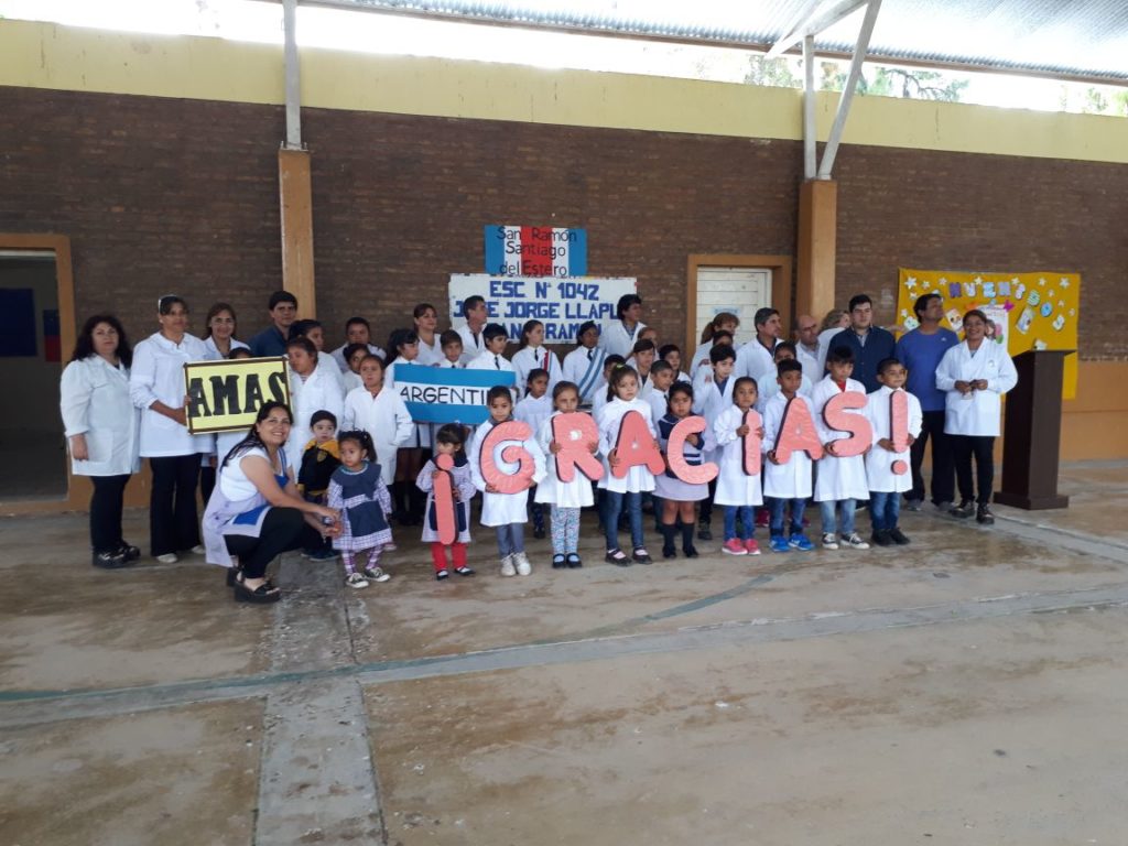 Ni la lluvia frenó el inicio de clases en toda la provincia