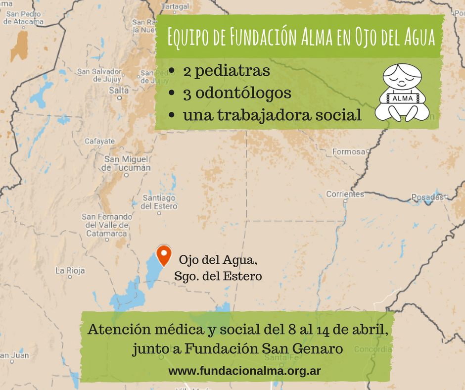 Chicos del sur santiagueño recibirán atención médica y social gratuita