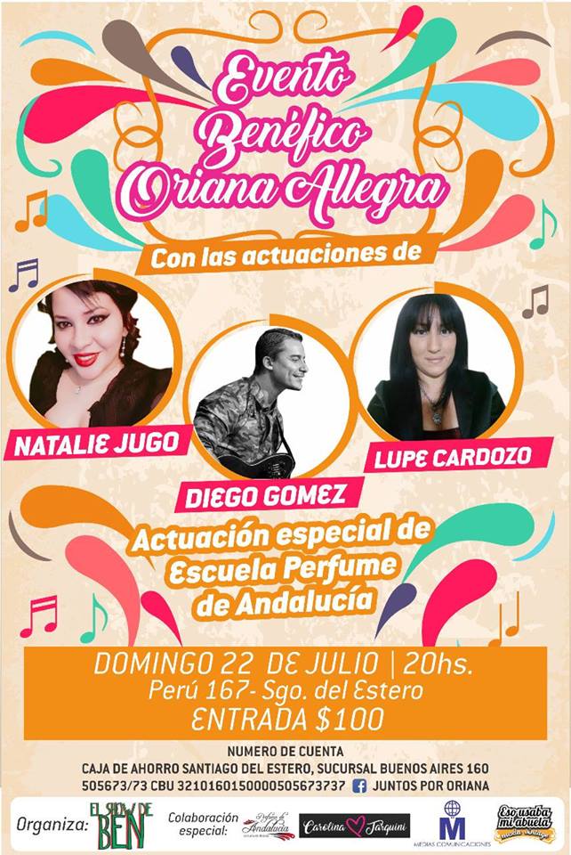 La pequeña Oriana necesita de la solidaridad de todos los santiagueños