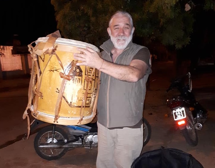“Estoy feliz”, dijo Julio Paz después de recuperar su bombo