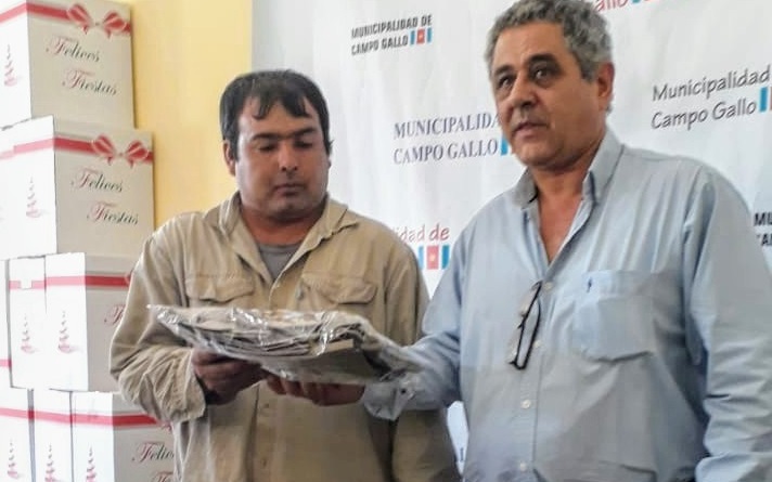 Empleados municipales de Campo Gallo recibieron indumentaria de trabajo