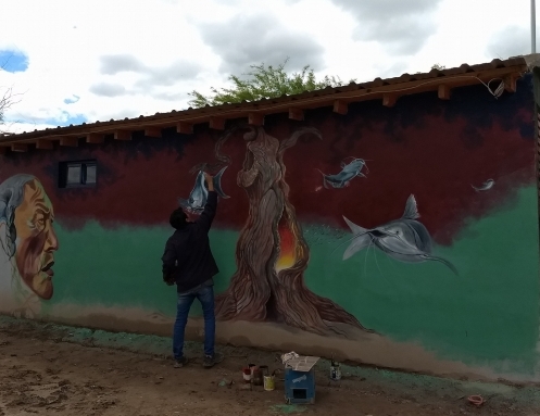 Muralistas le pondrán color a espacios públicos en la ciudad de Sumampa