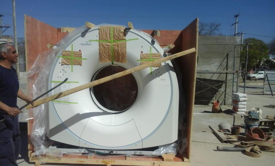 Llegó el tomógrafo para el Nuevo Hospital de Las Termas
