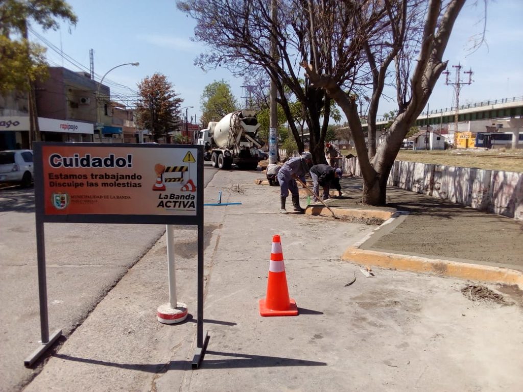 Se ejecutan obras de infraestructura en diversos puntos de La Banda