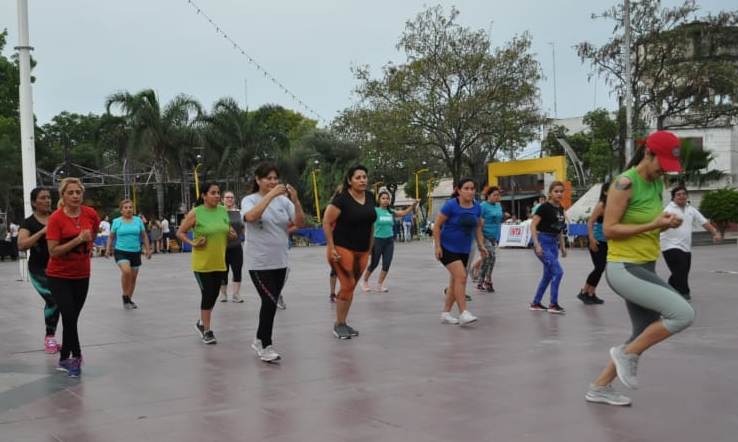 Sábado a puro ritmo y deporte en la plaza Belgrano