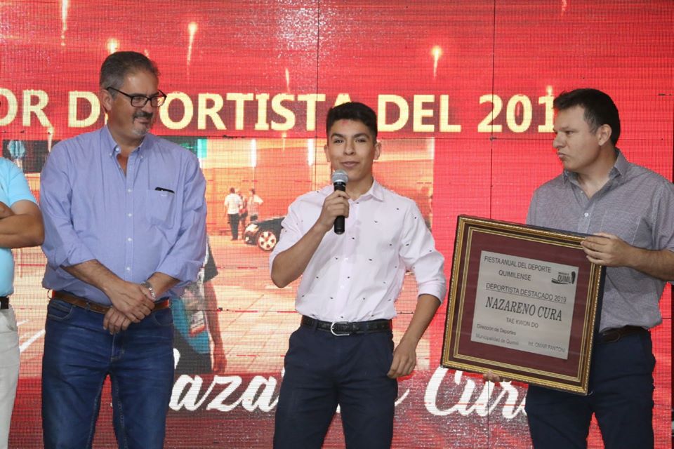 El taekwondista Nazareno Cura es el Deportista Destacado 2019 de Quimilí