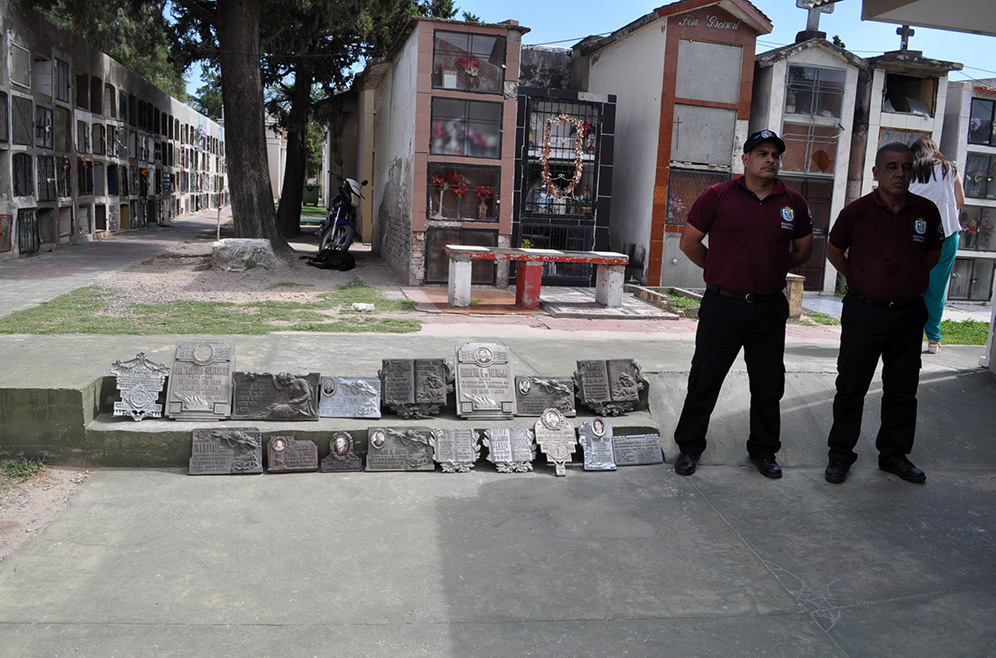 Recuperaron objetos robados en el cementerio “La Misericordia”