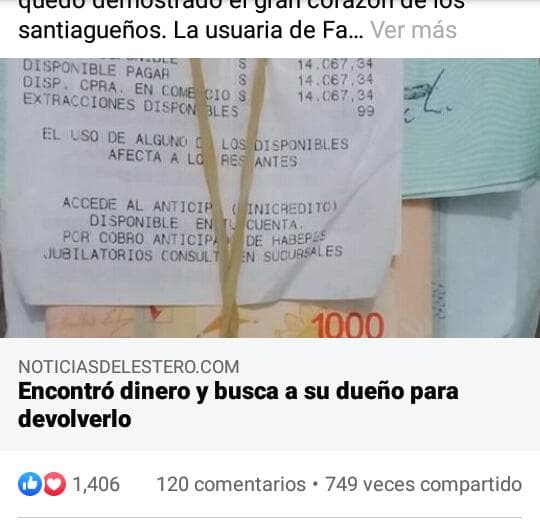 Final feliz: ubicó al dueño del dinero que encontró en la calle