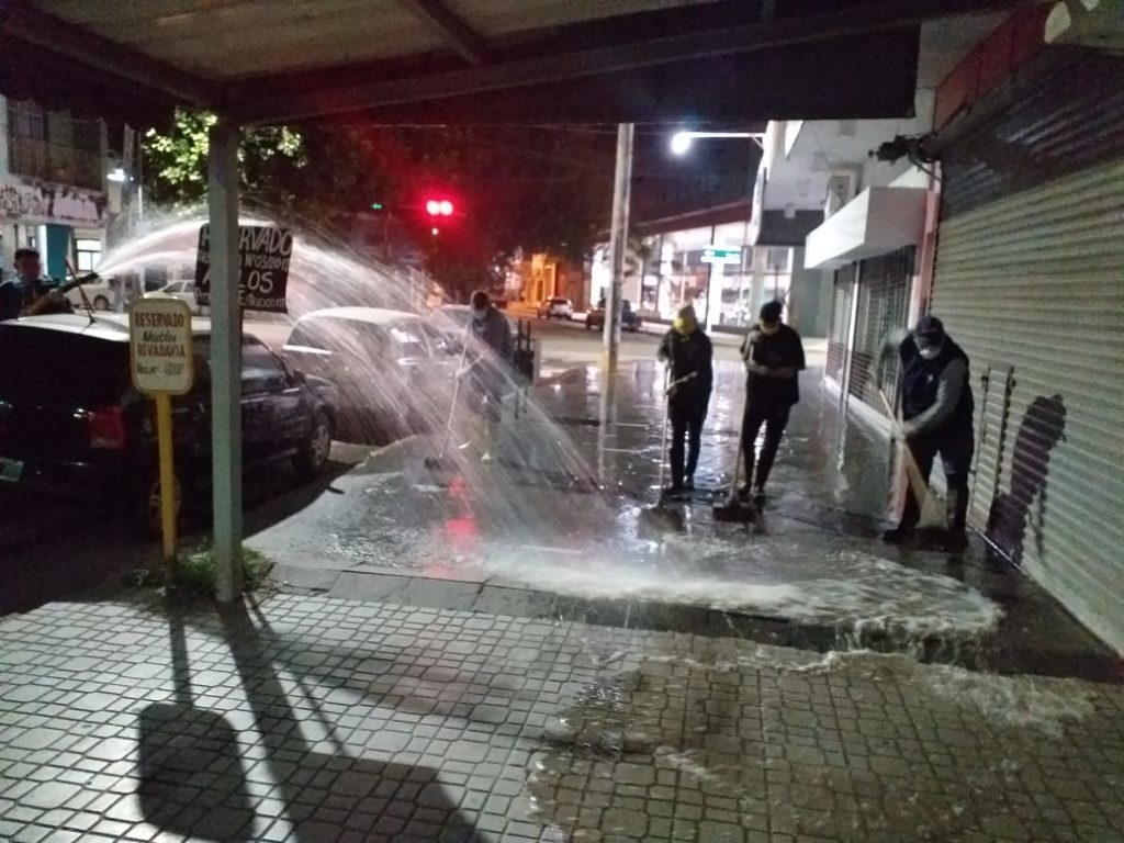 Profundizan los trabajos de higiene en todos los barrios y el centro bandeño