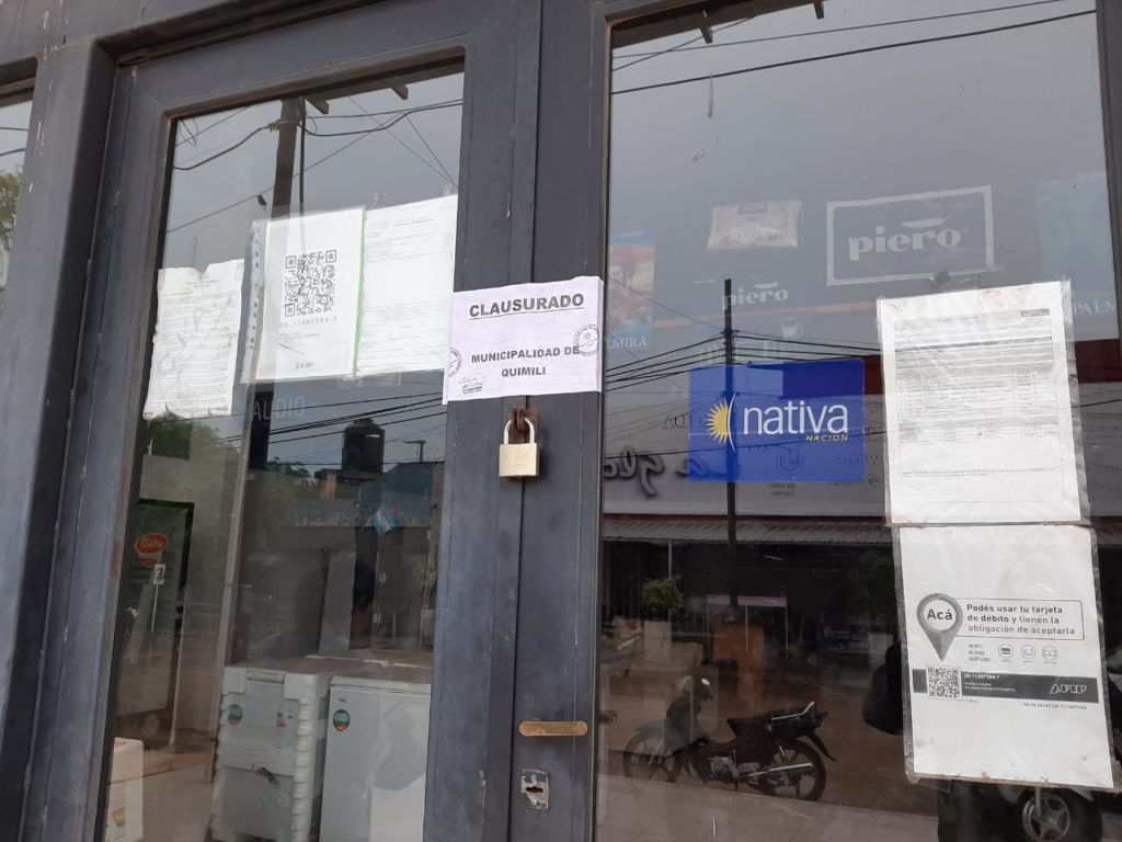 Clausuran un local de artículos del hogar en pleno centro quimilense