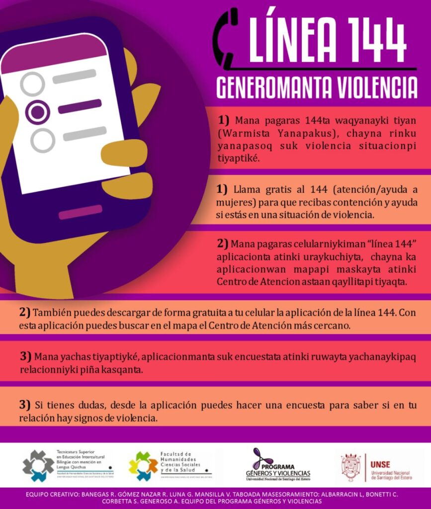 Conmemoran “Ni Una Menos” con guías en castellano y quichua sobre Violencia de Género