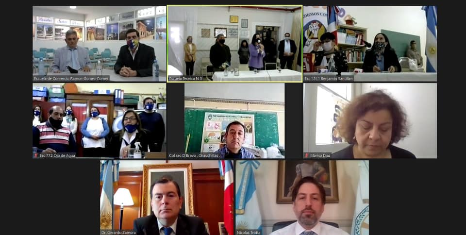 En la vuelta a la escuela, docentes dialogaron con Trotta y Zamora