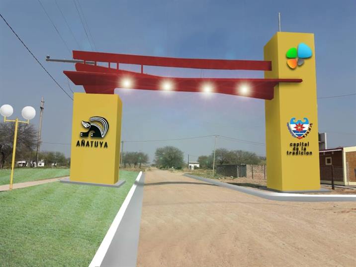 Refaccionan el histórico acceso a la ciudad de Añatuya Refaccionan el histórico acceso a la ciudad de Añatuya