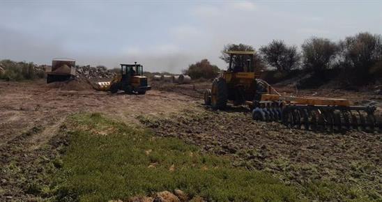 Construyen un nuevo desagüe en Colonia El Simbolar