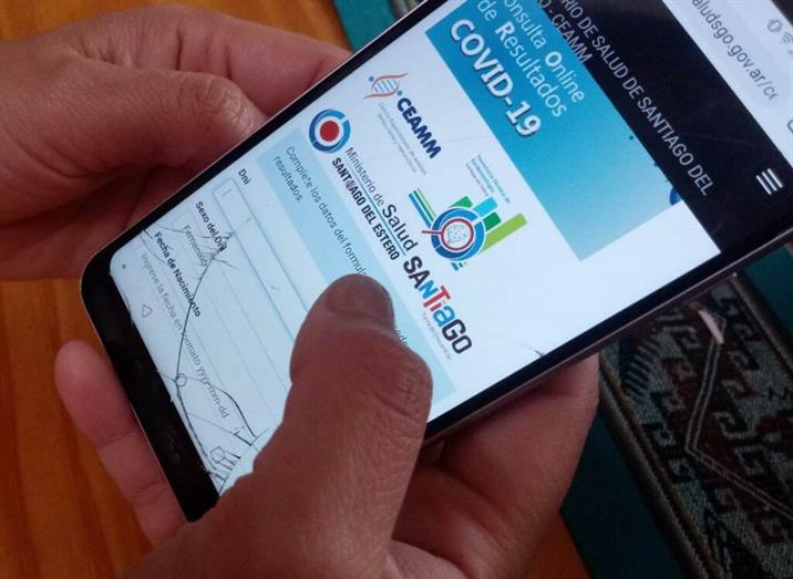 Una app permite conocer resultados de hisopados desde el teléfono