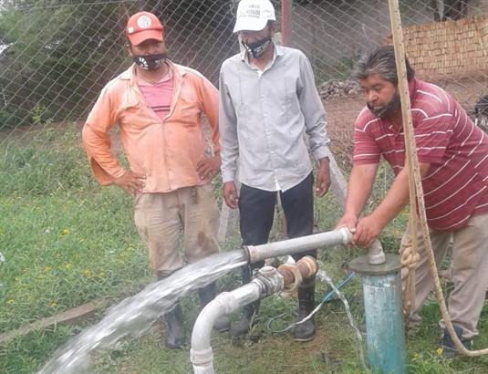 Normalizan el suministro de agua en los barrios de Nueva Esperanza Normalizan el suministro de agua en los barrios de Nueva Esperanza