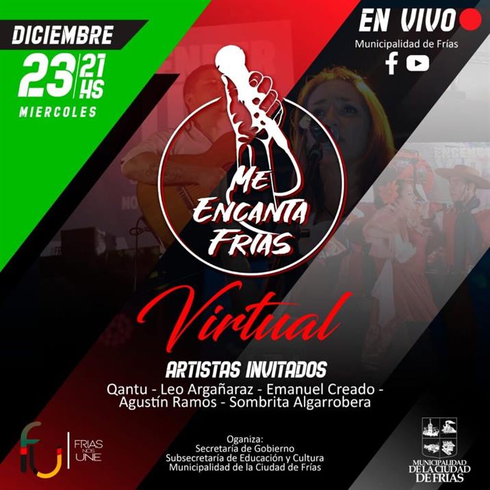 “Me encanta Frías” le pondrá ritmo a la noche del miércoles