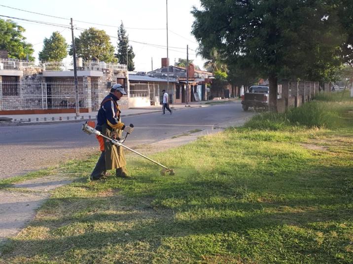 Intensifican tareas de desmalezamiento y limpieza de terrenos de La Banda