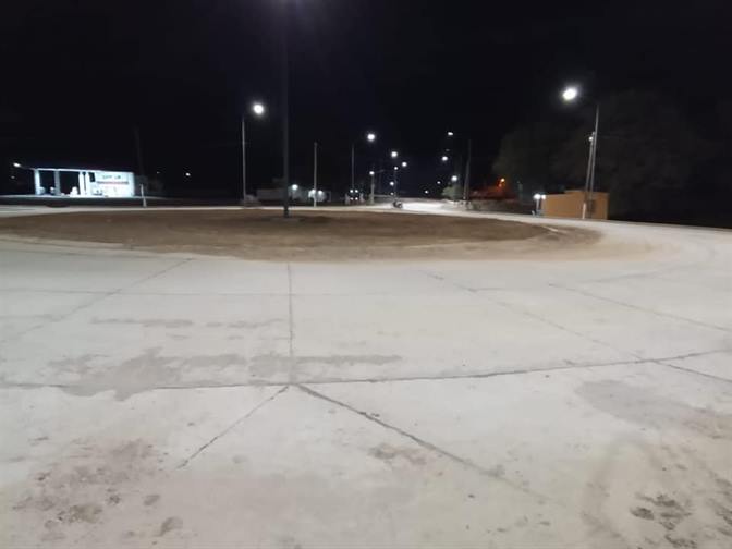 Concluyen trabajos en la nueva rotonda de ingreso a Colonia El Simbolar