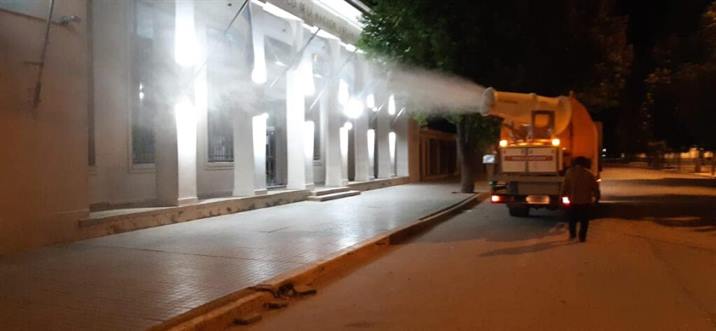 Continúan las tareas de desinfección en edificios públicos de Frías Continúan las tareas de desinfección en edificios públicos de Frías