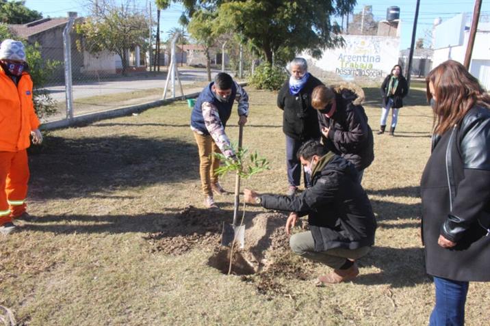 Jornada de eco canje y plantación de árboles en el barrio Tradición Jornada de eco canje y plantación de árboles en el barrio Tradición