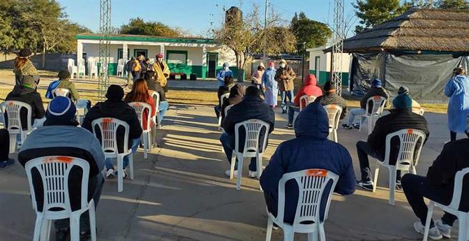 Vacunaron a vecinos de 40 a 59 años en La Cañada