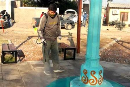 Sanitizan sectores de juegos y esparcimiento en Añatuya