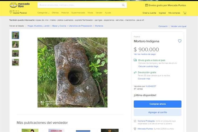 Evitan la venta por internet de una valiosa pieza arqueológica