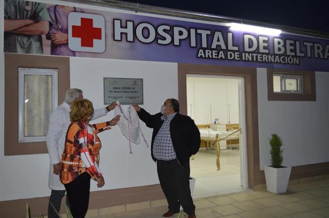 Beltrán habilitó un área de internación con salas para pacientes con Covid