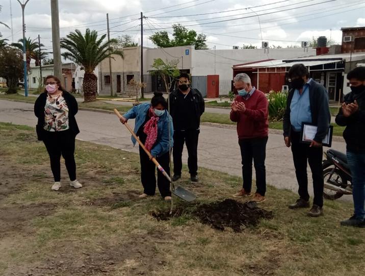 Plantan árboles en honor a los trabajadores de la sanidad de Añatuya Plantan árboles en honor a los trabajadores de la sanidad de Añatuya