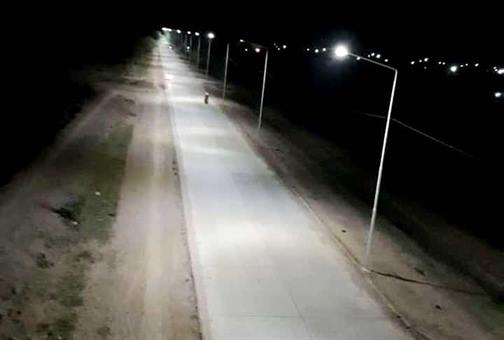 Bandera Bajada renovó la luminaria de su acceso principal Bandera Bajada renovó la luminaria de su acceso principal