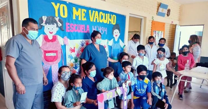 Intenso trabajo de vacunación en escuelas del Dpto. Aguirre