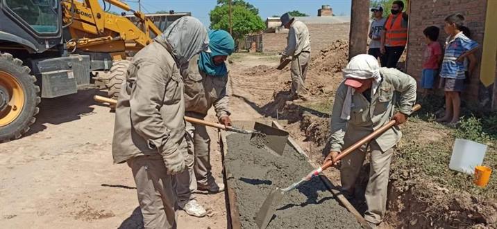 Avanzan las obras de infraestructura urbana en Campo Gallo