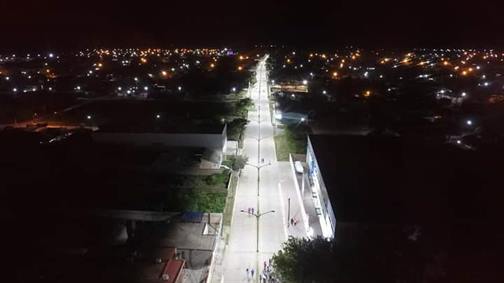 Frías: Renuevan la luminaria de la Avenida Salim